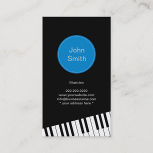 Moderner Jazz-Pianist-/Musiker-Visitenkarte Visitenkarte