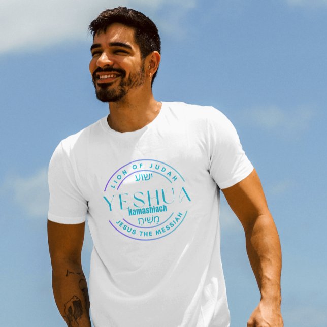 Moderner Jesus Monogram Typografie-T - Shirt (Von Creator hochgeladen)