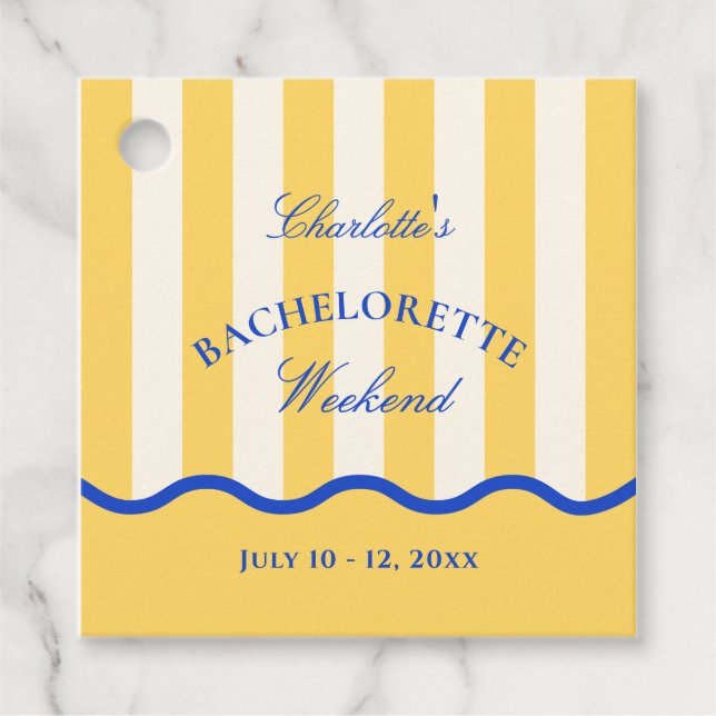 Moderner Junggesellinnenabschied im Sommer Geschenkanhänger (Vorderseite)