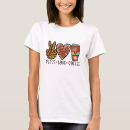 Moderner Kaffee-Liebe T-Shirt