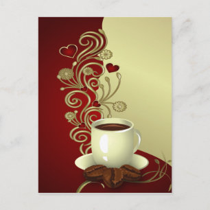 Moderner Kaffee Lover Postkarte