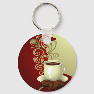 Moderner Kaffee Lover Schlüsselanhänger