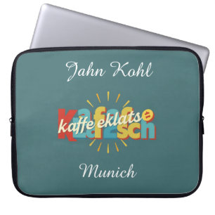 Moderner Kaffeeklatsch Deutsche Herkunft Personali Laptopschutzhülle