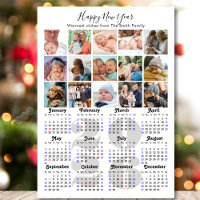 Moderner Kalender 2026 Minimalistisch 15 Foto Magn