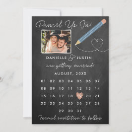 Moderner Kalender "Bleistift in" Save The Date
