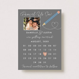 Moderner Kalender "Bleistift in" Save The Date