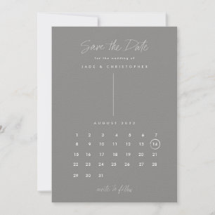 Moderner Kalender mit Datumsvorankündigung Save The Date