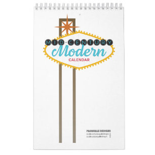 Moderner Kalender Mitte des Jahrhunderts