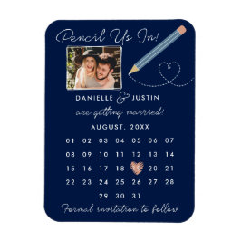 Moderner Kalender Save the Date Magnet