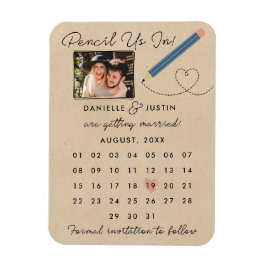 Moderner Kalender Save the Date Magnet
