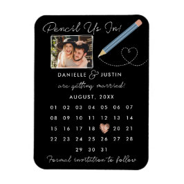 Moderner Kalender Save the Date Magnet