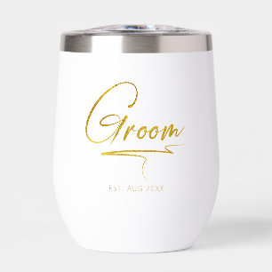 Moderner kalligrafischer Groom Gold-ID1025