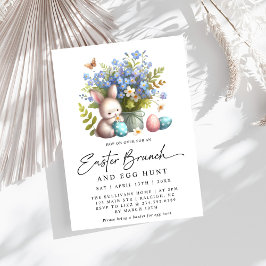 Moderner Kaninchen Frühlingsbrunch Einladung