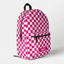 Moderner karierter rosa Muster-Individuelle Name