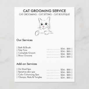 Moderner Katzensalon-Service Flyer