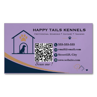 Moderner Kennel-QR-Code Magnetische Visitenkarte