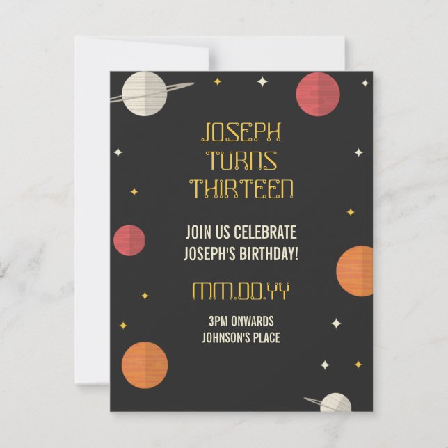 Moderner Kindergeburtstag (Vorderseite)