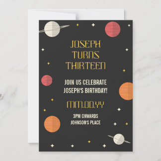 Moderner Kindergeburtstag Magneteinladung