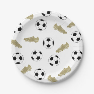 Moderner klassischer Fußball reinigt Ball Football Pappteller