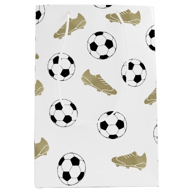 Moderner klassischer Fußball reinigt Ball Mittlere Geschenktüte (Vorderseite)
