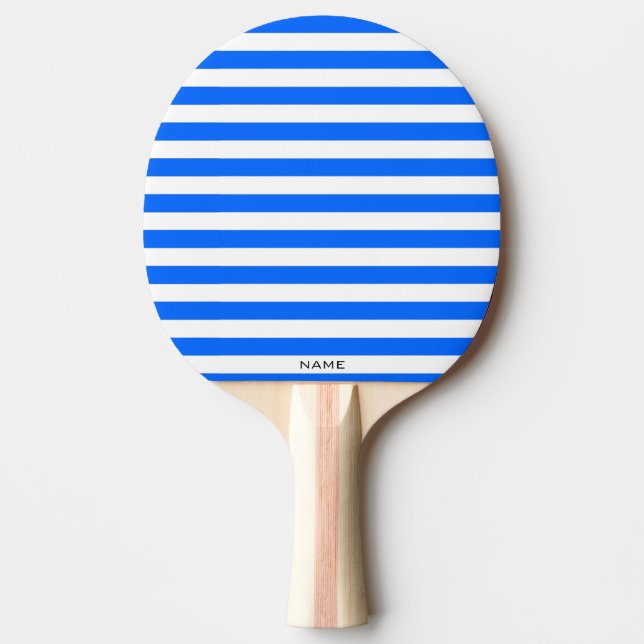 Moderner klassischer Individuelle Name mit blauen  Tischtennis Schläger (Vorderseite)