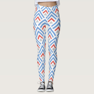 Moderner klassischer Jumperkus Zickzack blau und r Leggings