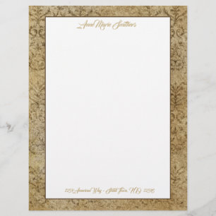 Moderner klassischer Tan Granite Letterhead Briefbogen