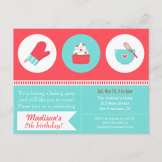 Moderner kleiner Kuchen, der Einladung