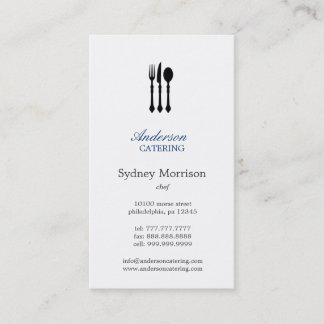 Moderner Koch/Catering/Restaurant Visitenkarte