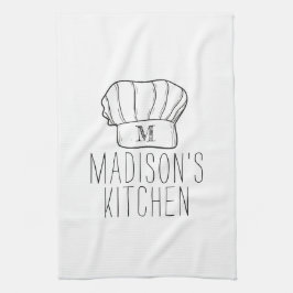 Moderner Koch Cook Hat Monogram Einfach Stilvoller Geschirrtuch