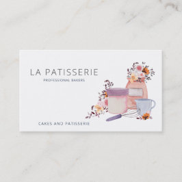 Moderner Koch für Blumengebäck Visitenkarte