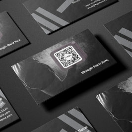 Moderner Kraft-Fitness-QR-Code Visitenkarte