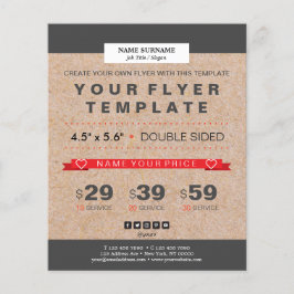 Moderner Kraft Stripe Akzent 4,5"x5,6" Flyer