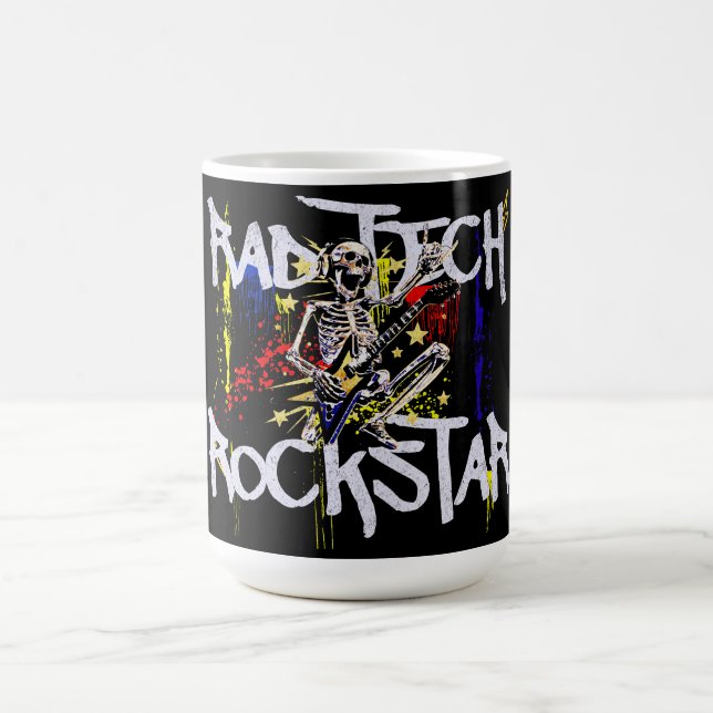 Moderner Krasser Tech Rockstar Kaffeetasse (Mittel)