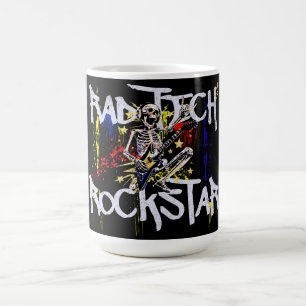 Moderner Krasser Tech Rockstar Kaffeetasse