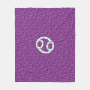 Moderner Krebs Zodiac signieren Pink Digital Camou Fleecedecke