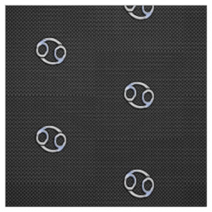 Moderner Krebs Zodiac Symbol Carbon Fibre Print Stoff