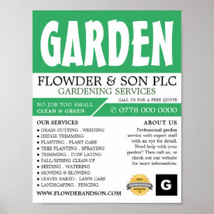 Moderner Kühne, Gartenservice, Gartenbauer Poster