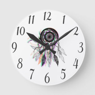Moderner künstlerischer amerikanischer Ureinwohne Runde Wanduhr