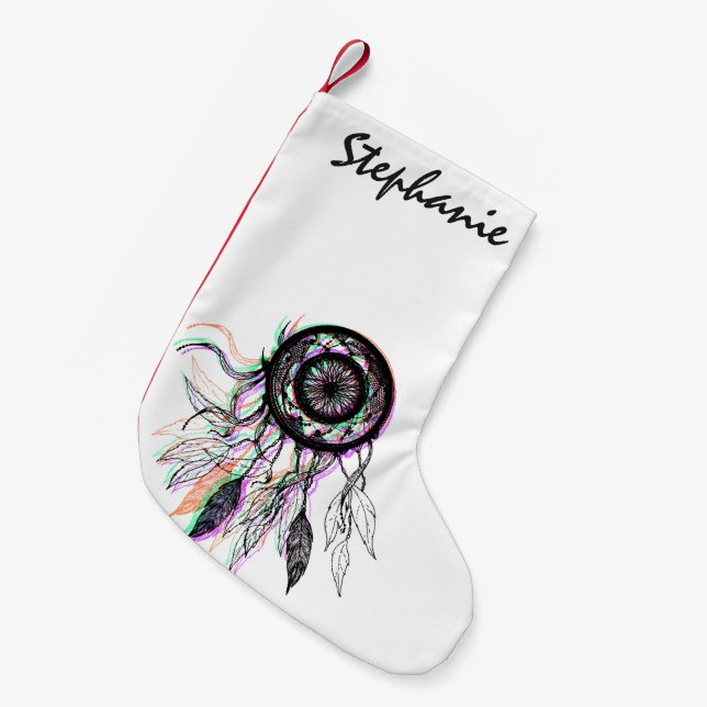 Moderner künstlerischer amerikanischer Ureinwohner Kleiner Weihnachtsstrumpf (Vorderansicht (hängend))