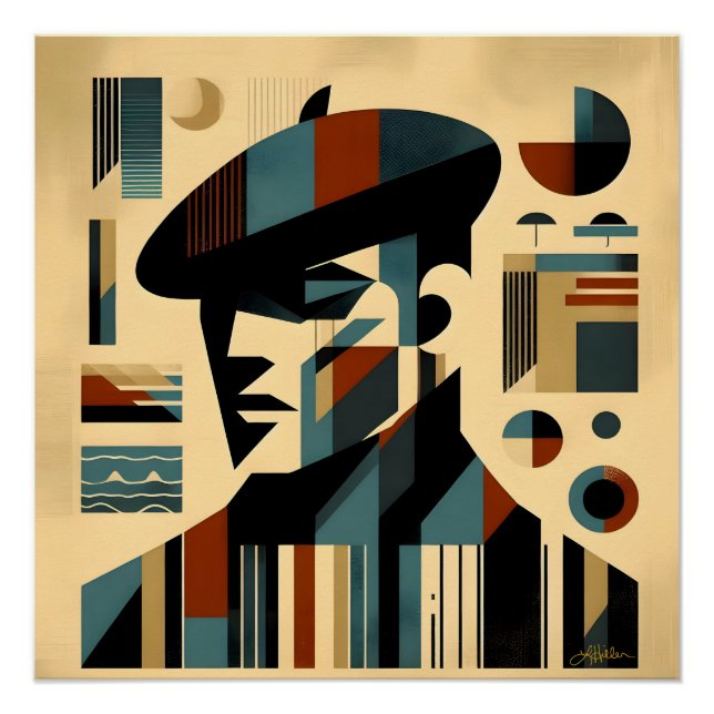 Moderner Kunstmann aus dem Mittelalter Poster (Vorderseite)