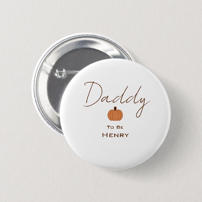 Moderner Kürbis Geschlechtsneutraler werdender Dad Button (Vorne & Hinten)