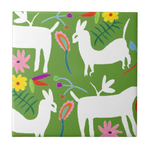 Moderner Lama-Esel-Entwurf Otomi Entwurfs-  Fliese