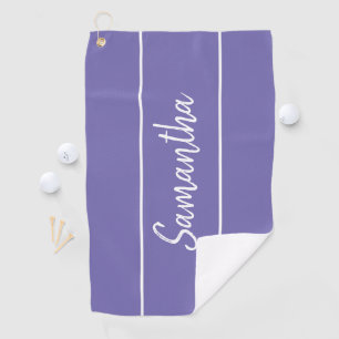 Moderner Lavendel Lila handgeschriebener Name Golfhandtuch