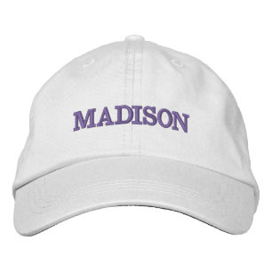 Moderner Lavendel-Text für Individuelle Name Bestickte Baseballkappe