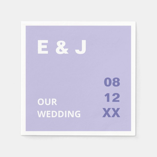 Moderner Lavender Lila Wedding Napkins Serviette (Vorderseite)