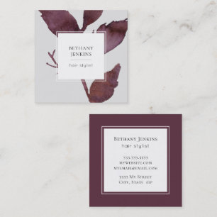 Moderner Leaf-Minimal Quadratische Visitenkarte