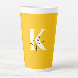 Moderner, lebendiger Personalisierter Monogramm-Na Milchtasse