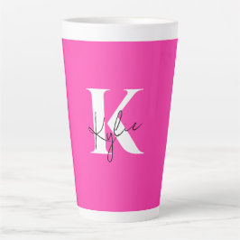 Moderner, lebendiger Personalisierter Monogramm-Na Milchtasse