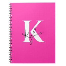 Moderner, lebendiger Personalisierter Monogramm-Na Notizblock